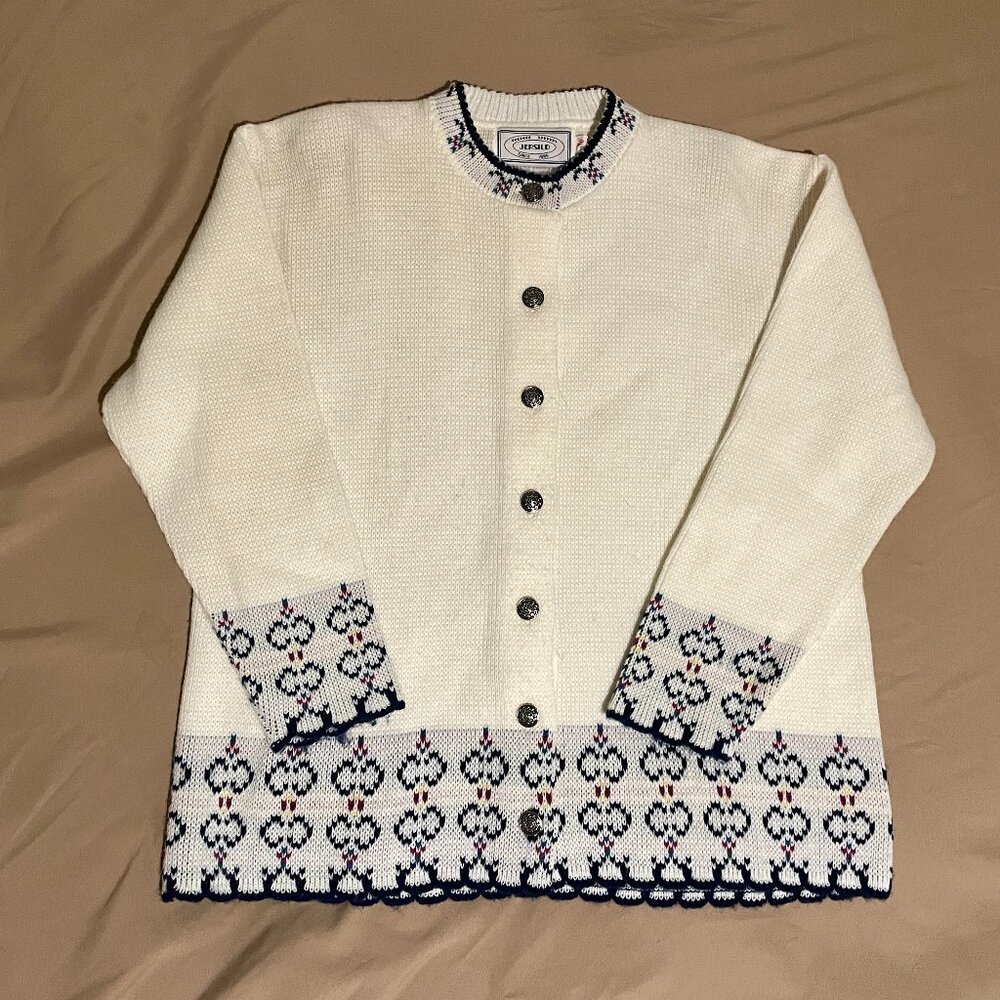 Jersild Vintage Cardigan Sweater Wool Size 40 1970-80s Retro